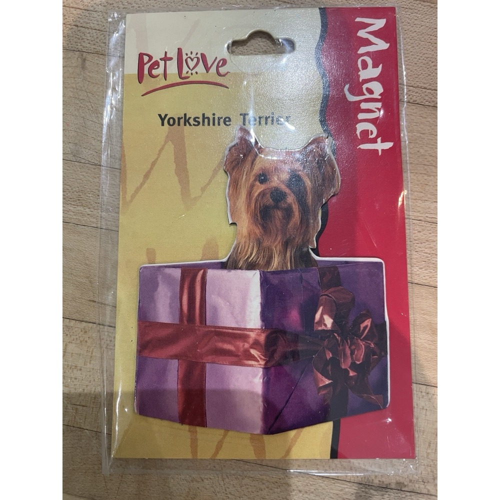 Yorkshire Terrier Yorkie In A Gift Box Magnet Pet Love 2000 Hallmark
